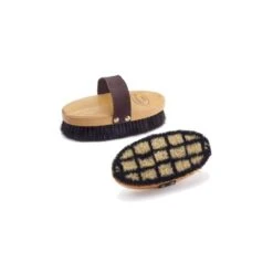 Equi-Essentials Wood Back Pig Bristle Body Brush - Natural