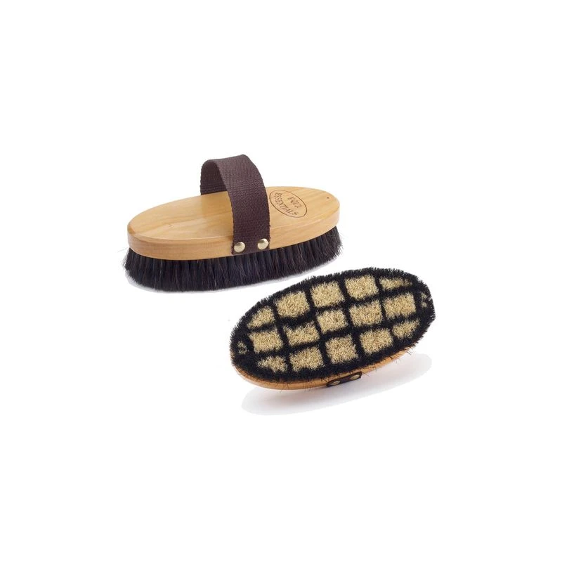 Equi-Essentials Wood Back Pig Bristle Body Brush - Natural 3 Equi-Essentials Wood Back Pig Bristle Body Brush - Natural