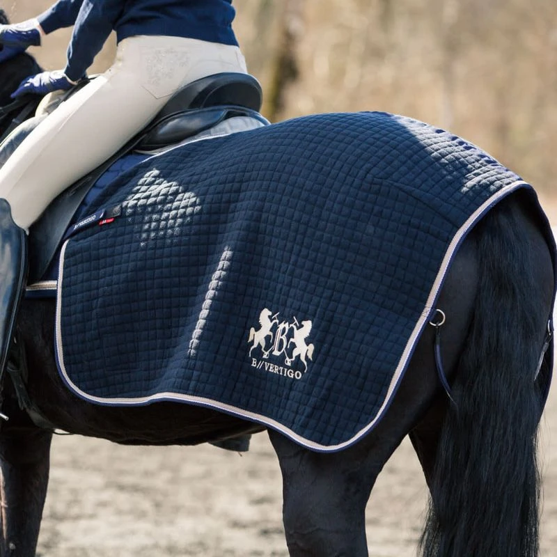 B Vertigo Concord Wool And Acrylic Exercise Blanket - Dark Navy 4 B Vertigo Concord Wool And Acrylic Exercise Blanket - Dark Navy - Image 2