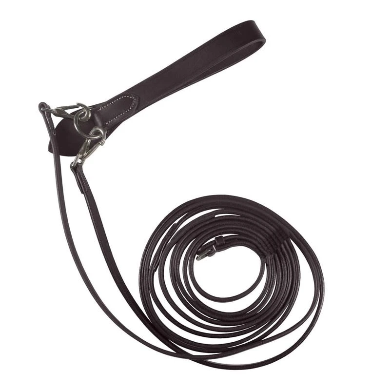 Horze Sparta Leather Draw Reins - Dark Brown 3 Horze Sparta Leather Draw Reins - Dark Brown