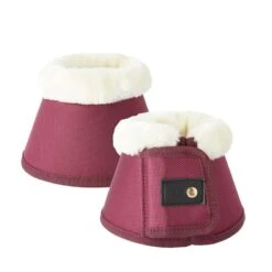 Horze Lincoln Faux Fur Bell Boots - Merlot
